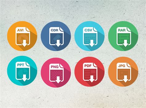Search more than 600,000 icons for web & desktop here. Flat File Type Icons Vol. 1 - GraphicLoads