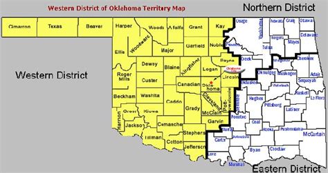 District Map Western District Of Oklahoma United