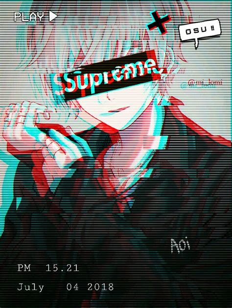 Glitch Anime Boy Supreme You Can Also Upload And Share Your Favorite