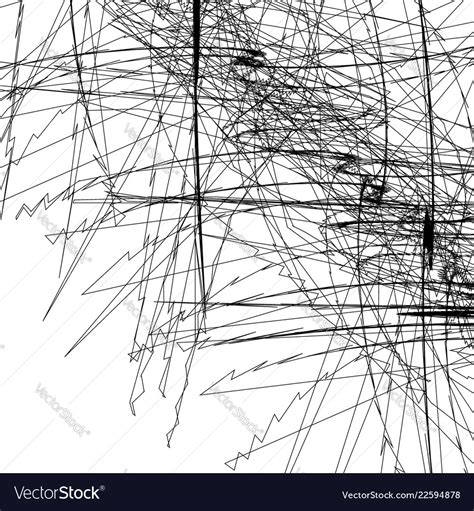 Sketchy Lines Art Image Pattern With Random Vector Image