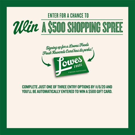 Your nonprofit can use it. Win a $500 Shopping Spree | Lowes Foods