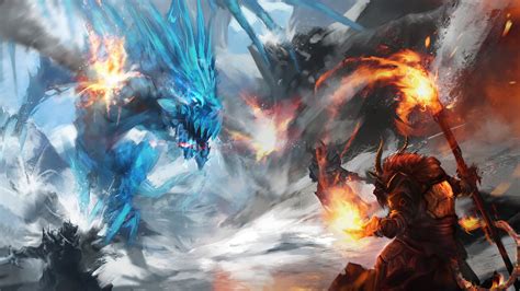 3840x2160 Resolution Dragon And Demon Game Splash Art Dragon Guild