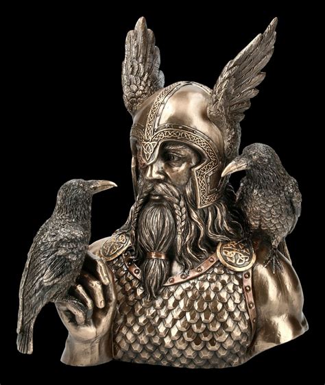 Odin Bust With Two Raven By Veronese Figuren Shopde