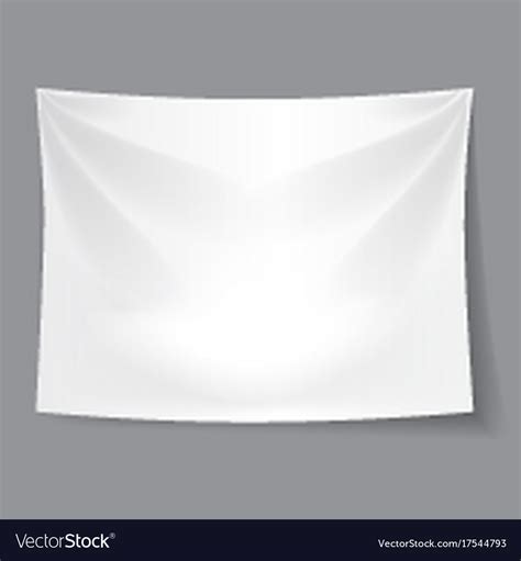 White Blank Fabric Background Banner Royalty Free Vector