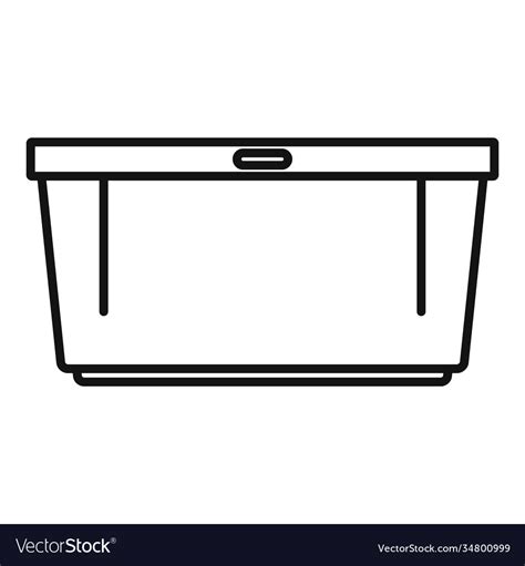 Storage Food Plastic Box Icon Outline Style Vector Image