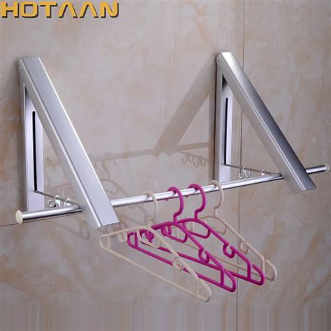 Wall Mounted Solid Aluminium Double Clothes Drying Hanger Foldable