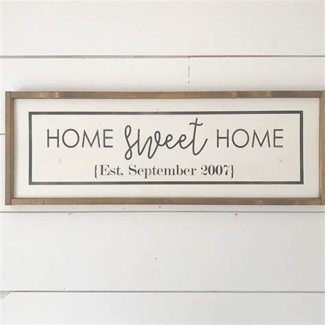 Home Sweet Home Established Wood Sign Home Decor Pictures Inviting