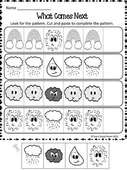 Home » print and make » worksheets. PATTERNS: Weather Patterns Worksheets by Sue's Study Room | TpT