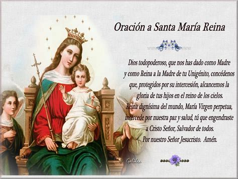 Santa María Madre De Dios Y Madre Nuestra Oración A Santa María Reina