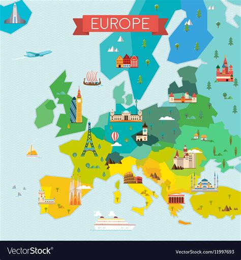Map Of Europe Royalty Free Vector Image Vectorstock