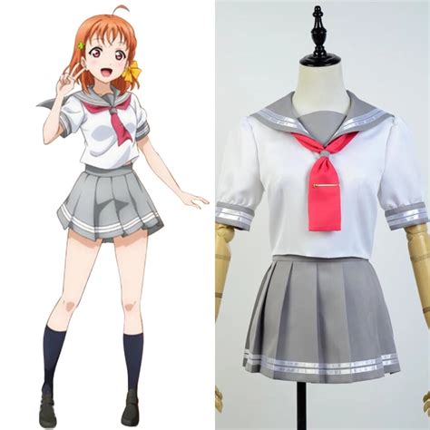 Anime Love Live Sunshine Aqours Takami Chika Sailor Cosplay Costume AllCosplay Com
