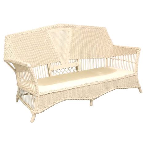 The Perfect White Wicker Sofa At 1stdibs