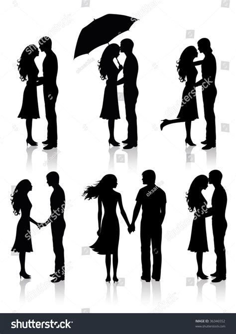 Different Silhouettes Of Couples Silhouette Couple Silhouette Art