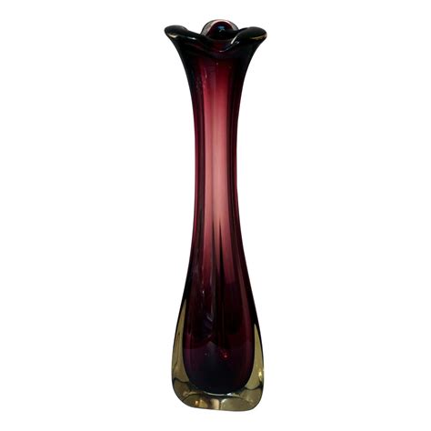 Large Purple Murano Glass Vase For Sale At 1stdibs