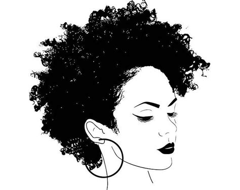 Afro Woman Svg Princess Queen Short Afro Hair Beautiful Etsy Afro Hairstyles Afro Women Afro