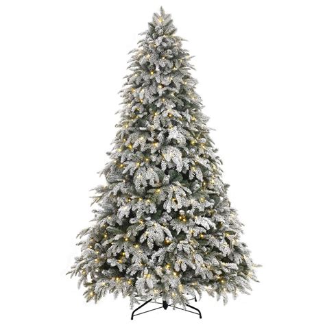 Your tree is a young evergreen that is alive and healthy. Home Accents Holiday 7.5 ft. Pre-Lit LED Flocked Mixed ...