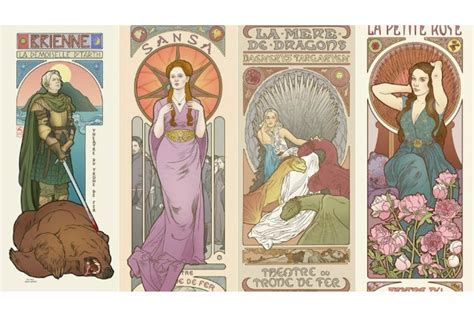 Game Of Thrones Art Nouveau Inspired Prints