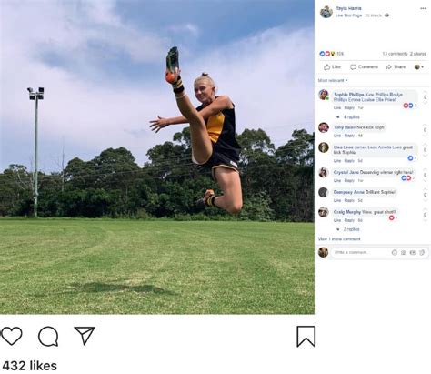 South Coast Afl Player Nails Iconic Tayla Harris Kick In Social Media