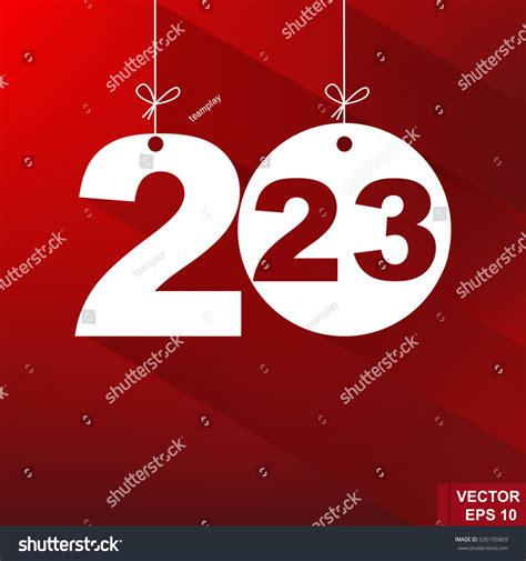 New Year 2023 Figures Isolated On Stock Vector 530105869 Shutterstock