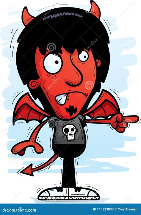 Angry Cartoon Demon Stock Vector Illustration Of Doodle 116223833