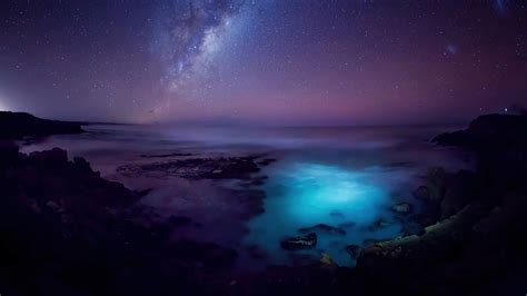 396817 Wallpaper Sunrise Night Ocean Sky Milky Way Scenery