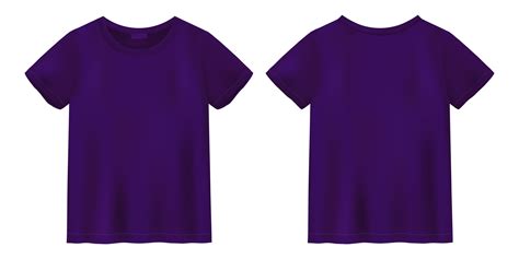 Unisex Purple T Shirt Mock Up T Shirt Design Template Vector