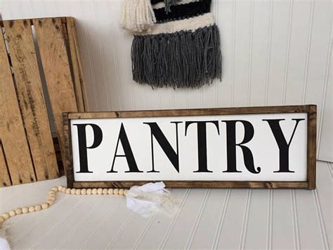 Pantry Sign The Beautiful Farmhouse Style Sign Is Hand Painted Black