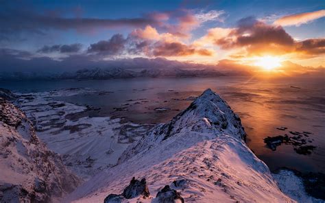 Fondos De Pantalla 1920x1200 Noruega Islas Lofoten Montañas Amaneceres