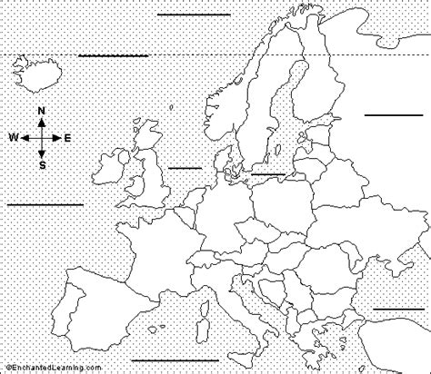 Europe Map Blank Labeled