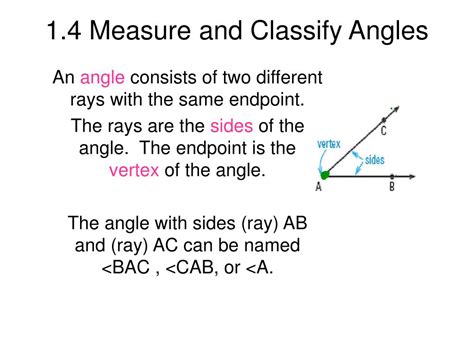 PPT - 1.4 Measure and Classify Angles PowerPoint Presentation, free ...