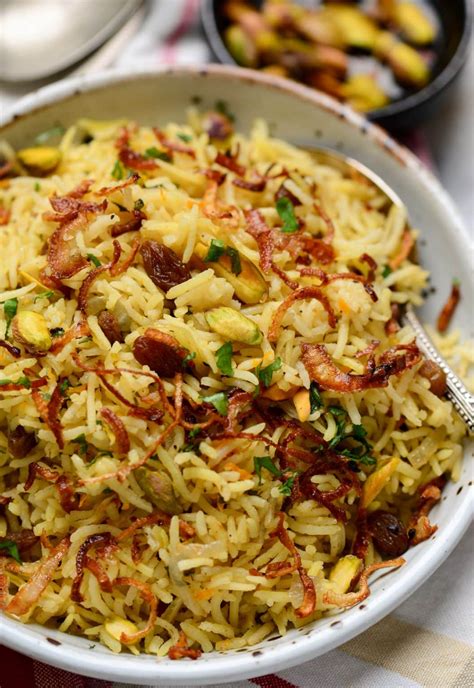 Rice Pilaf With Dried Fruit And Nuts The Flavours Of Kitchen