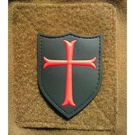 Opsgearcrusaders Cross Black Pvc Morale Patch Morale Patch
