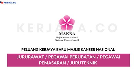 Kekosongan jawatan ini adalah untuk warga malaysia yang memenuhi syarat umur melebihi 18 tahun ke atas dan mempunyai majlis daerah tapah atau disingkat sebagai mdt adalah sebuah institusi yang ditubuhkan pada 1 september 1979 dan telah diiktiraf secara rasmi. Jawatan Kosong Terkini Majlis Kanser Nasional ~ Jururawat ...