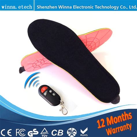 Electronic Heating Insoles Wireless Remote Control Insoles For Men And