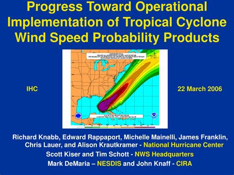 Ppt Progress Toward Operational Implementation Of Tropical Cyclone