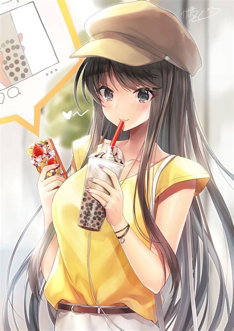 Anime Girl Bubble Tea