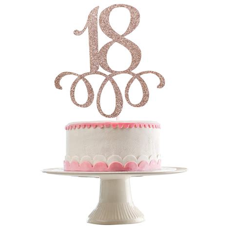 Buy Th Birthday Cake Topper Birthday Cake Topper Rose Gold Glitter Th Birthday