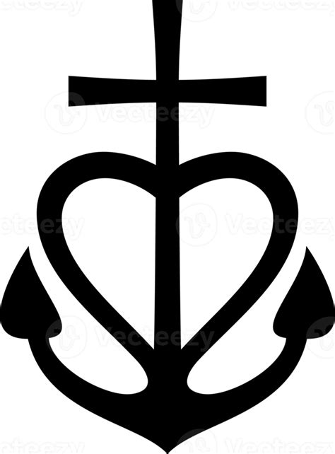 Cruz Corazón Ancla Fe Esperanza Símbolo De Amor Signo De Fe Png