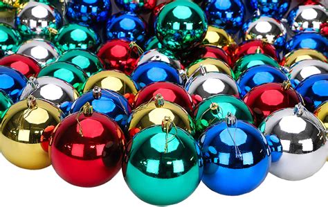 144 Extra Large 100mm Assorted Colour Christmas Baubles Christmas Shop