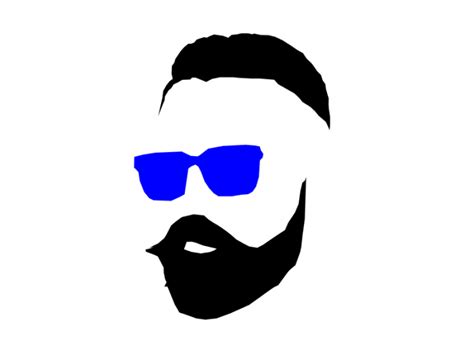 8 Hipster Beard Glasses Silhouette Vector