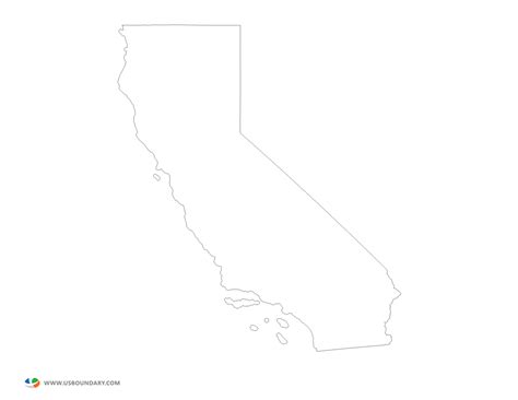 California Blank Map Clip Art California Outline Png Transparent Png