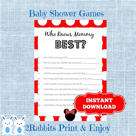 Free Printable Mickey Mouse Baby Shower Games Free Printable
