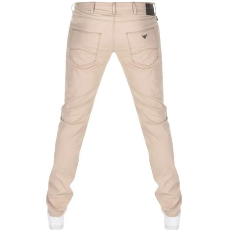 Emporio Armani J Slim Fit Jeans Beige Kalistrace Design Construction