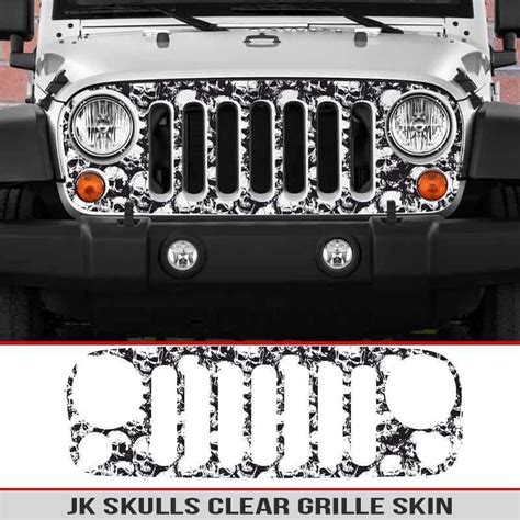 Jeep Wrangler Jk Grille Skin Skulls Alphavinyl