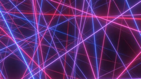Sci Fi Futuristic Neon Laser Beam Tubes Flicker Flash Red Blue Light 4k