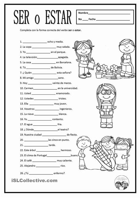 Ser Estar Worksheet Answers Elegant Ser or Estar Doctor and Place