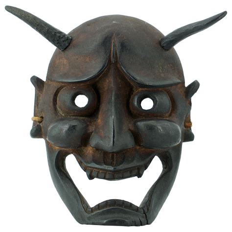 Traditional Japanese Hannya Mask Noh Oni Demon Creepy Smile Mask For Wall Decor Campestreal