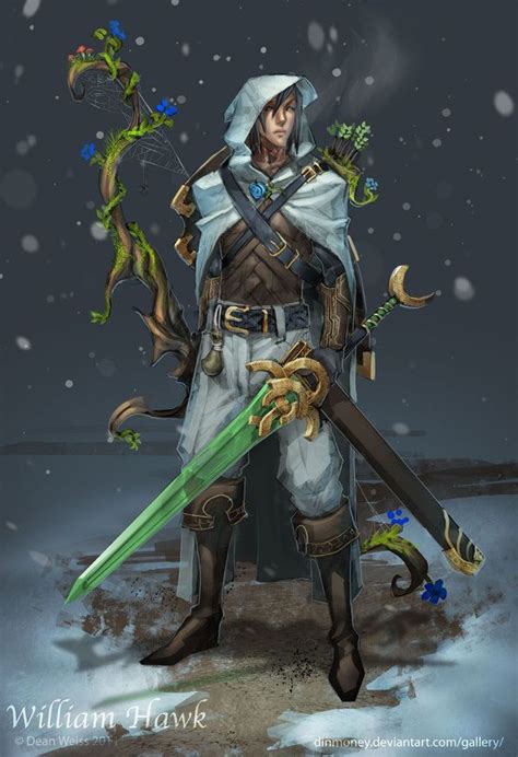 Male Warrior With Glowing Green Sword Rpg Character Inspiration For