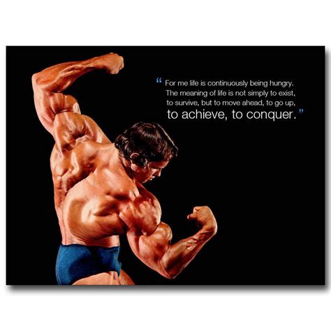 Conquer Arnold Schwarzenegger Bodybuilding Motivational Quote Poster 32x24