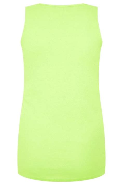 Neon Yellow Rib Vest Top Yours Clothing